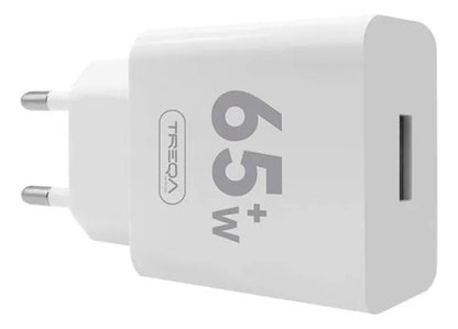 Cargador Carga Rapida Usb 65w Celular Tablet Pared Rapido Blanco