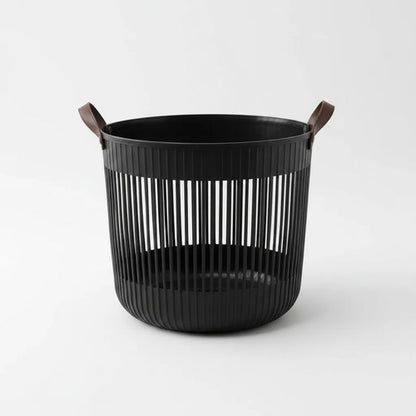 Canasto Cesto Organizador Plastico Multiuso Asa Flexible 36c Negro