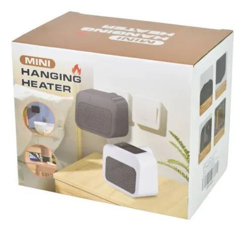 Mini Calefactor Estufa Pared Ceramico Electrico Termico Led Negro