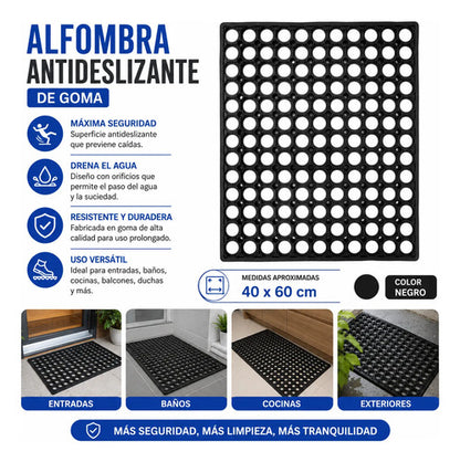 Tapete Alfombra Goma Antideslizante Rectangular Calada 60cm 60 Cm 40 Cm Aleatorio
