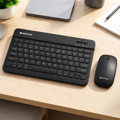 Kit Combo Teclado Mouse Bluetooth Recargable Bluetooth Negro