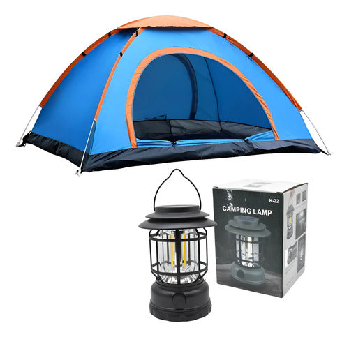 Carpa Camping 6 Personas Iglu Mosquitero 2x2.5m + Foco Solar Varios