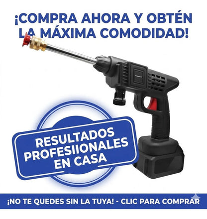Lavadora Portatil Alta Presion Bateria 21v 6000mah Maletin Negro 50/60 Hz