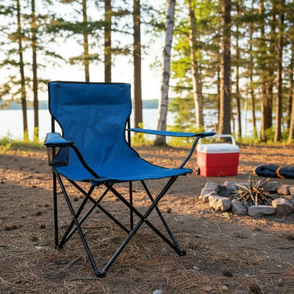 Silla Plegable Camping Jardin Playa Apoyabrazos Portavaso