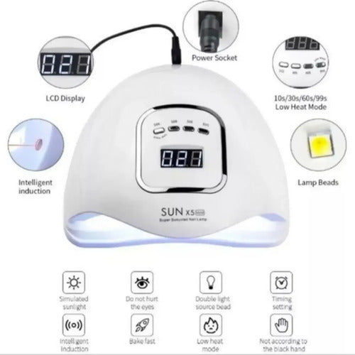 Cabina Sun X5 Max Uv Led Secador Uñas Profesional Color Blanco