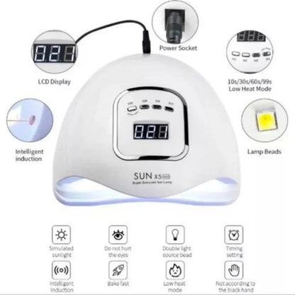 Cabina Sun X5 Max Uv Led Secador Uñas Profesional Color Blanco