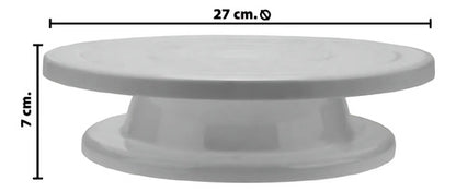 Base Giratoria Tortas Reposteria Decoracion De Torta 27cm Blanco