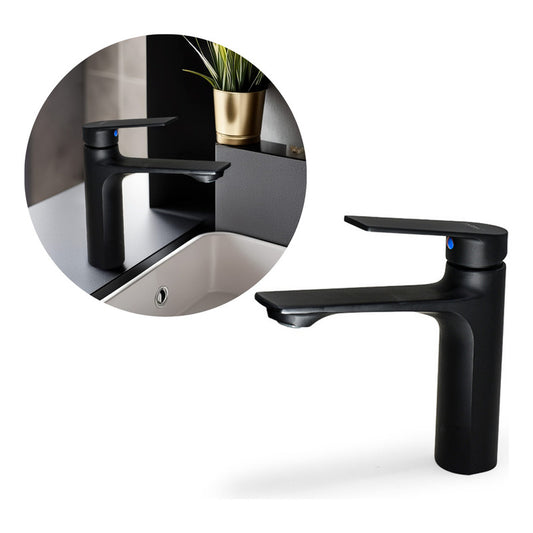 Canilla Negra Para Lavatorio Baño Monocomando Mezcladora
