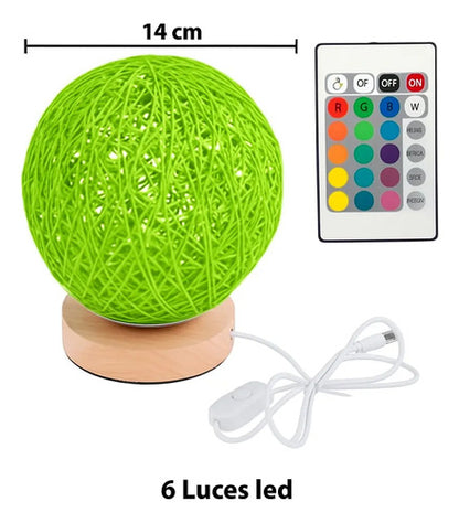 Lampara Veladora Led Tejida Decorativa Con Control Usb