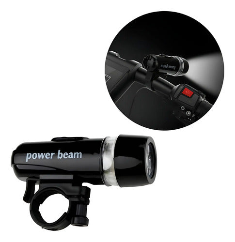 Luz Para Bicicleta Delantera Con 5 Led Bici Impermeable Negro