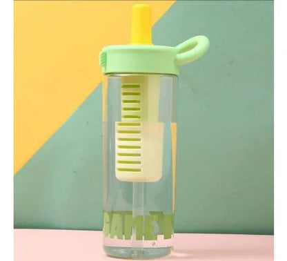 Botella Plástica Deportiva Infusor Sorbito Tapa Rosca Asa Verde