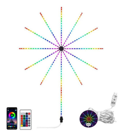 Tira Led Rgb Audiorítmica 11 Barras Control Remoto App Usb Multicolor