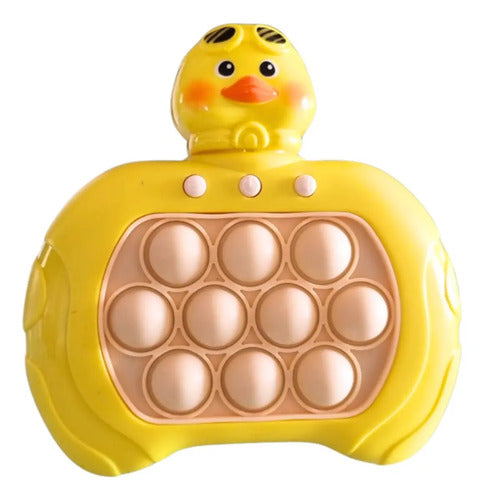 Juego Consola Pop It Pato Electrónica Luz Sonido Infantil Pato Amarillo