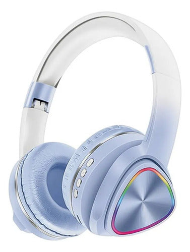 Auricular Inalámbrico Rgb Con Usb Tf 3.5 Vincha Ajustable Variedad De Colores