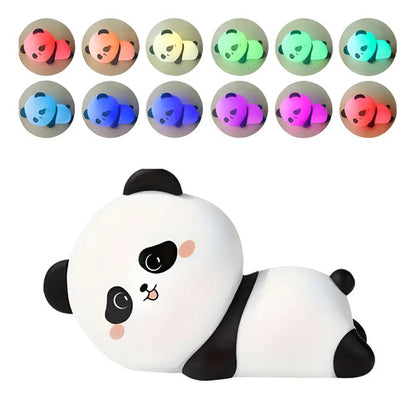 Lampara Veladora Panda Silicona Luz Led Blanco Y Rgb Blanco Varios