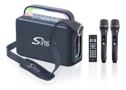 Parlante Bluetooth Equipo Karaoke Microfono Luces Rgb 300w Negro