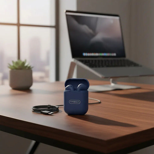 Auriculares Inalámbricos 6 Colores Bluetooth Estuche In Ear Azul