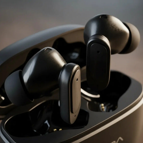Auriculares Bluetooth Inalámbricos Reducción Ruido Estuche Negro