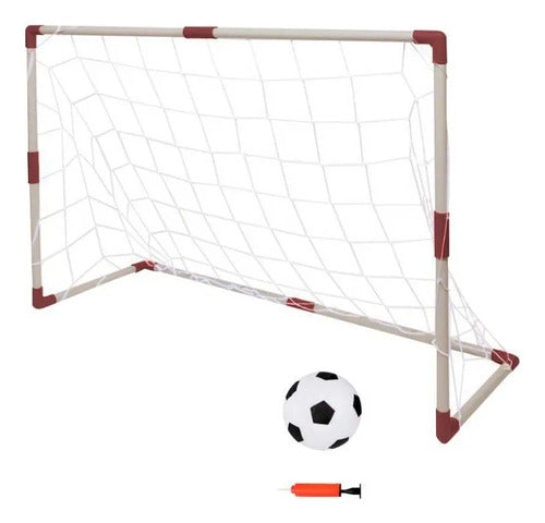 Arco Fútbol Infantil Pvc Pelota Inflador 97x64x35cm Portería Aleatorio