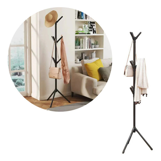 Perchero De Pie Metal Organizador Abrigos Sombrero 155x42cm