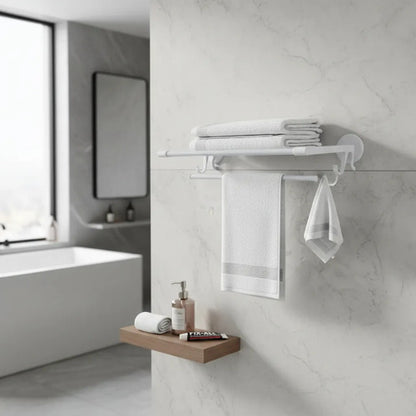 Toallero Colgante Para Baño 48x24cm Negro Y Blanco