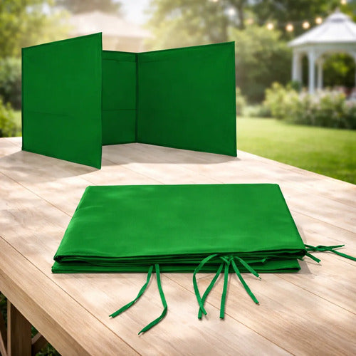 Lona Pared Gazebo 3 Lados Oxford 210 Toldo Lateral Poliester Verde