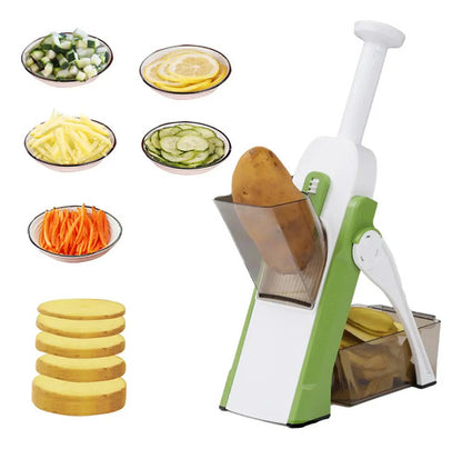 Cortador Verduras Vegetales Frutas Papas Rebanador Manual Aleatorio