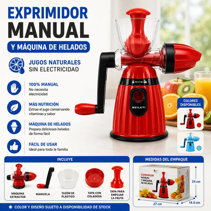Exprimidor Extractor Manual Manivela Jugo Fruta Cocina Aleatorio 0
