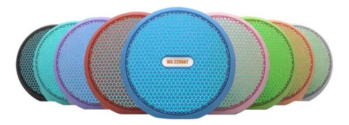 Parlante Bluetooth Portátil Led Rgb Tws Usb Fm 6w Potente Celeste