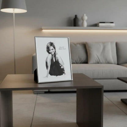 Portarretrato Marco Foto Borde 8x10 20x25cm Mesa Pared Plateado