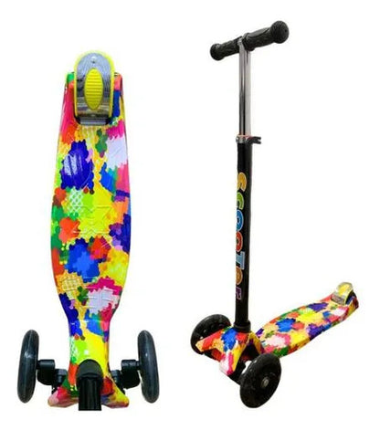 Tripatín Scooter Con Luces, Colorido, Altura Regulable Aleatorio