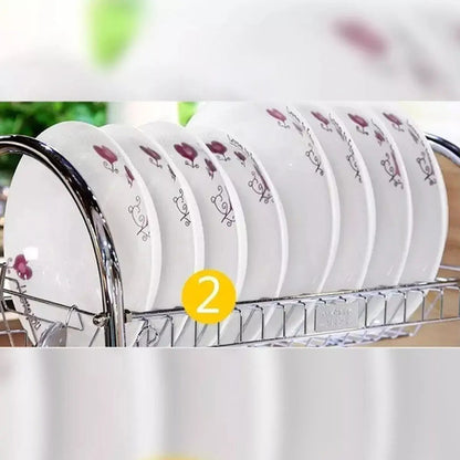 Escurridor Secaplatos Cocina Metal 2 Pisos/niveles Cocina Plateado