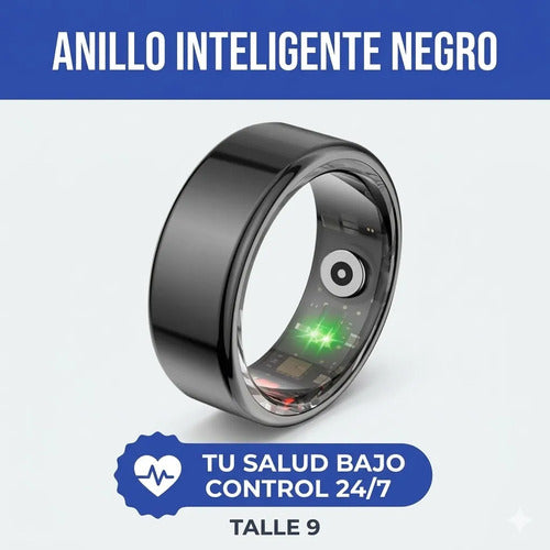 Anillo Inteligente Monitoreo Sueño Talle 9 Ios Android Negro 9