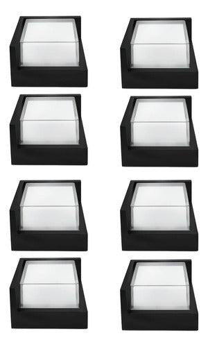 Set X8 Aplique Pared Exterior Luminaria Foco Lampara