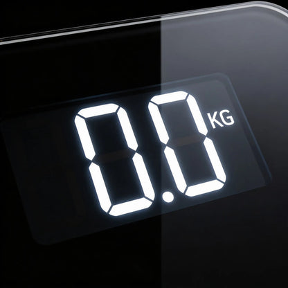 Balanza Personal Digital Vidrio Templado 180kg Pantalla Led Negro