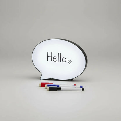 Cartel Luminoso Led Escribible Marcadores Lámpara 15x12cm Blanco