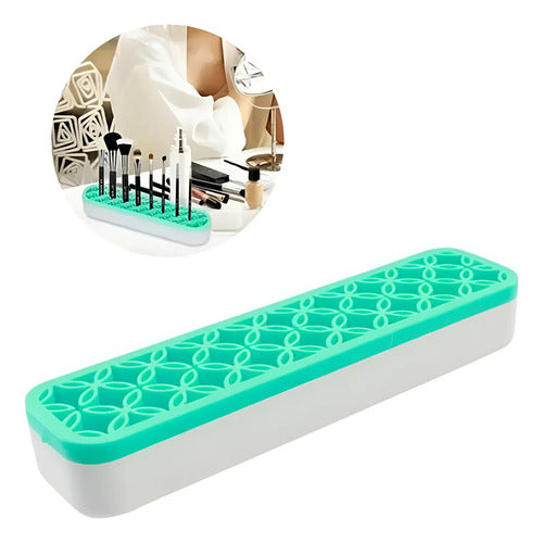 Organizador Porta Brochas Y Pinceles Maquillaje De Plastico Aleatorio