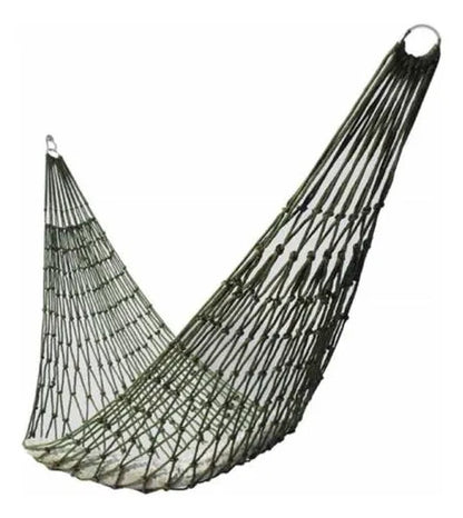 Hamaca Red Exterior Portátil Malla Camping Jardín 200x80cm Verde