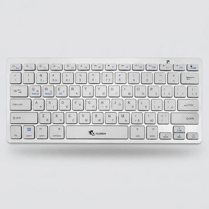 Teclado Inalámbrico Bluetooth Español Metal Multisistema Blanco Español Latinoamericano