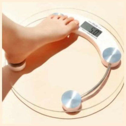 Balanza Digital Baño Personal Vidrio Templado 180kg Cuadrada Blanco