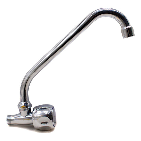 Canilla Cocina Pared Unitaria Grifo Mesada Metal Agua Fria