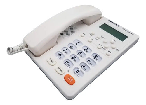 Telefono Fijo Numeros Grandes Con Captor De Llamadas Blanco Y Negro