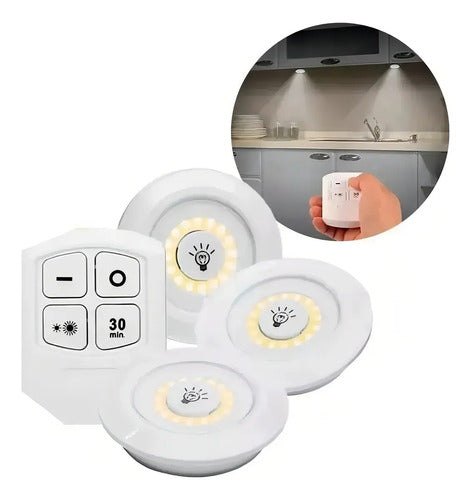 Luces Led Tpb Portátiles Inalámbricas Adhesivas Blanco Neutro Ip65 4.5m