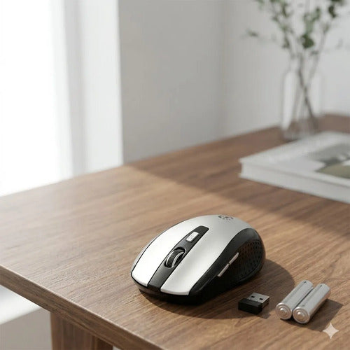 Mouse Inalambrico Optico Usb Pc Laptop Mac Oficina 6 Botones Aleatorio