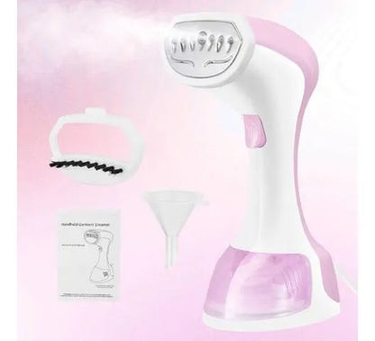 Plancha Vaporizador Vertical Portatil Ropa 140m Cepillo Tela Rosa