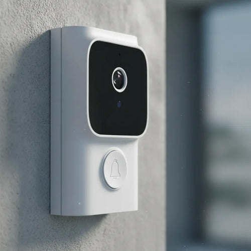 Timbre Inteligente Inalambrico Wifi Camara Vision Nocturna Blanco