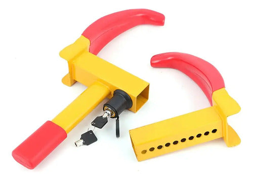Traba Cepo Ruedas Auto Antirrobo Acero Ajustable Con Llave