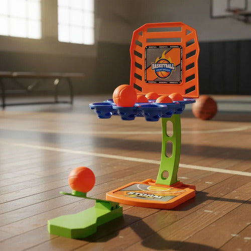 Tablero Basket Mesa Catapulta 2 Aros Intercambiables Juego