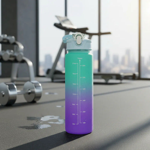 Botella Hidratacion Deportiva Motivacional Gimnasios 750 Mls Multicolor