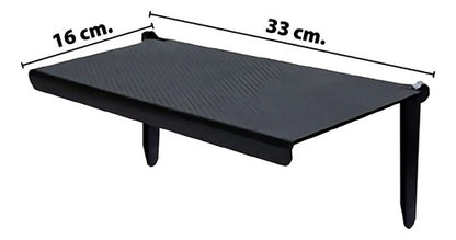 Soporte Repisa Estante Ajustable Tv Para Canalera Tv Box Negro